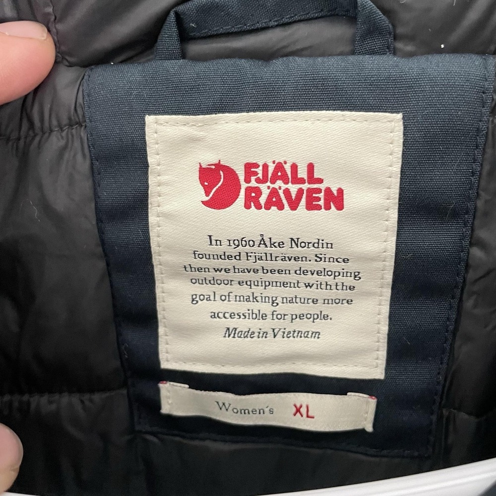 Fjallraven Kiruna Padded Parka Coat Womens XL Blue G-1000 Hooded Insulated - Picture 4 of 11